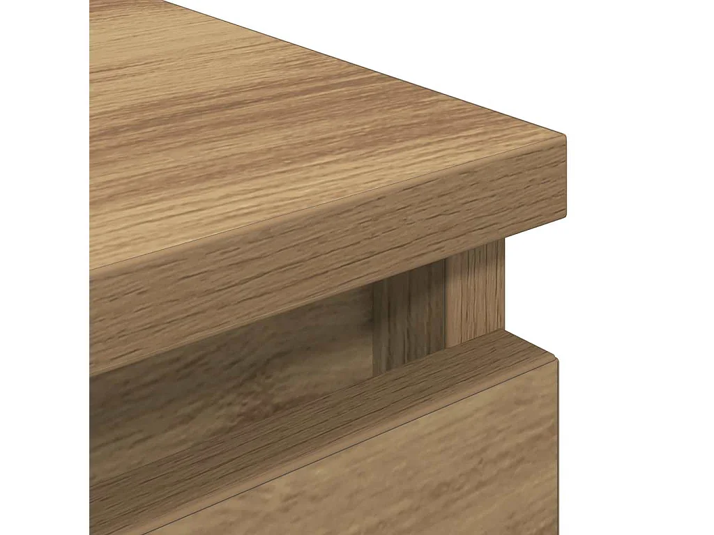 Tv-meubel 100x35x54 cm bewerkt hout artisanaal eikenkleurig