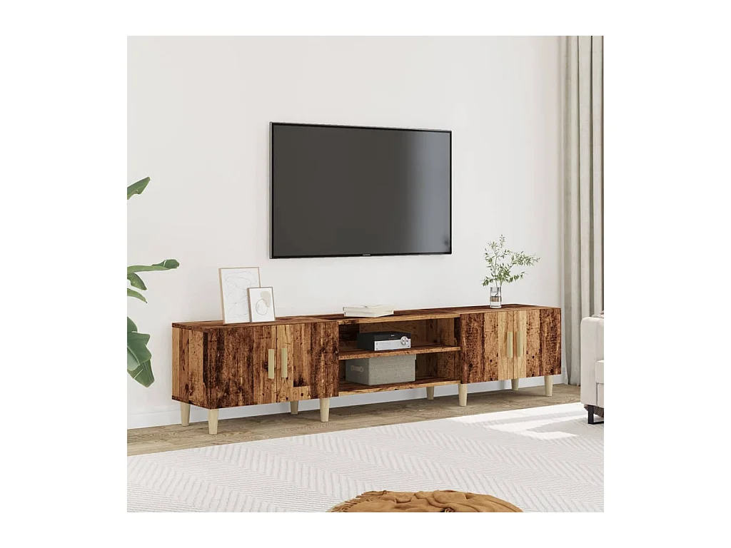 Meuble TV vieux bois 180x31,5x40 cm bois d'ingénierie
