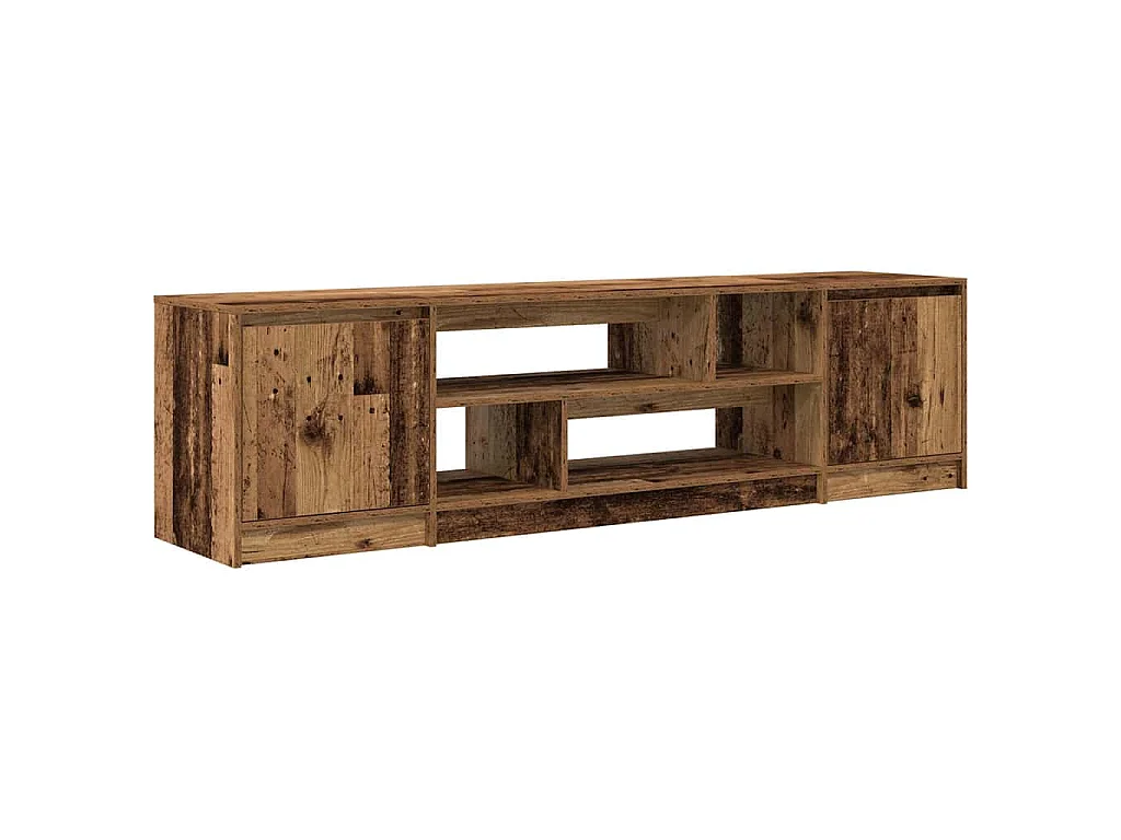 Meuble TV vieux bois 188,5x41x50 cm bois d'ingénierie