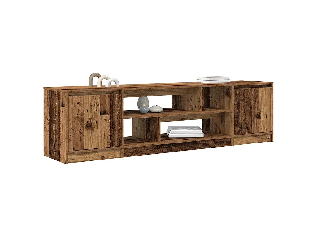 Meuble TV vieux bois 188,5x41x50 cm bois d'ingénierie