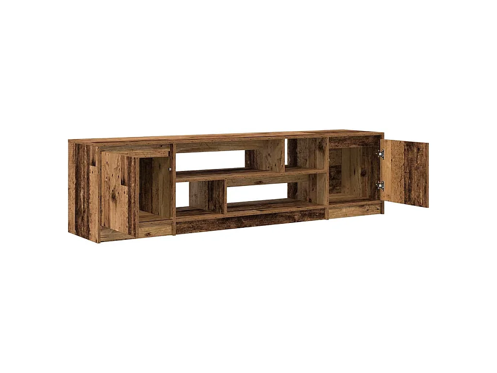 Meuble TV vieux bois 188,5x41x50 cm bois d'ingénierie