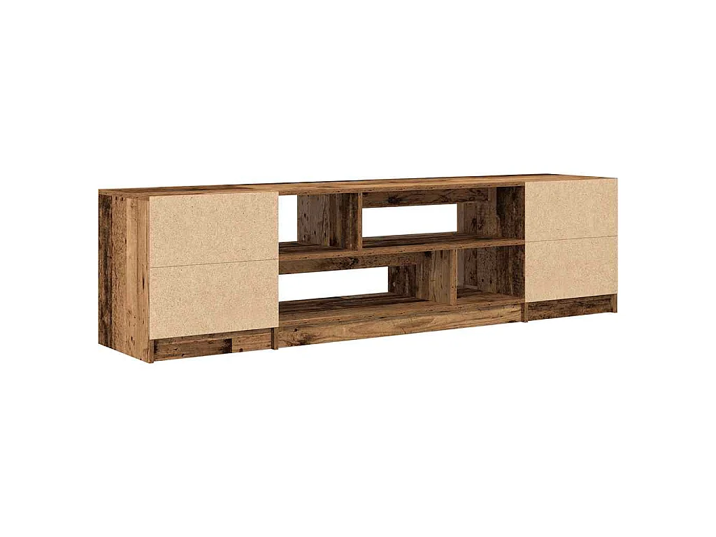 Meuble TV vieux bois 188,5x41x50 cm bois d'ingénierie