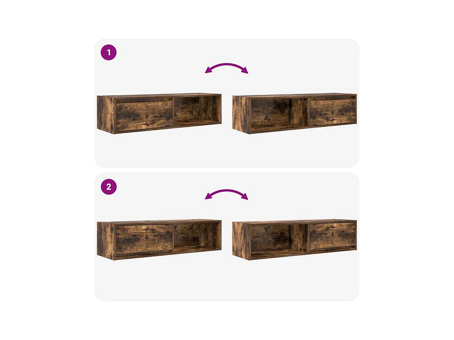 Móveis de TV 2pcs 100x31x25,5cm deriv. madeira carvalho fumado