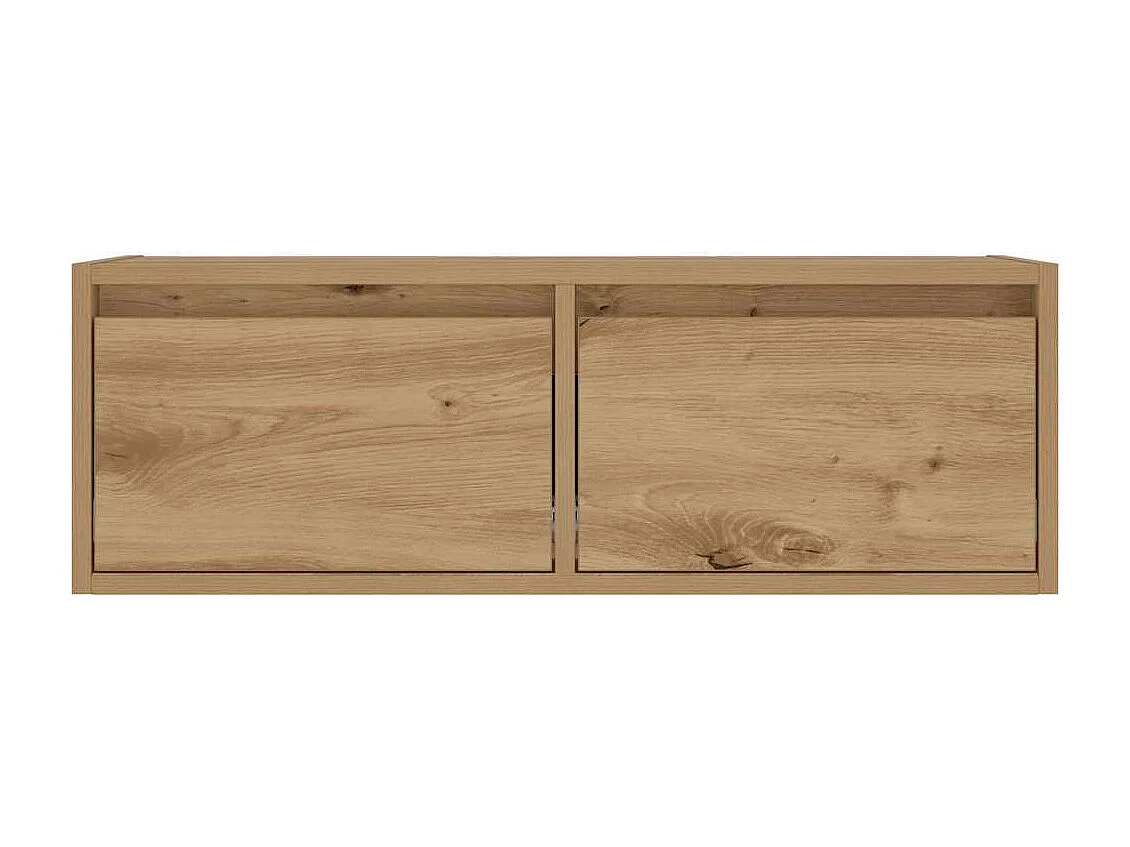 Tv-meubel met LED-verlichting 75x35,5x25 cm artisanaal eiken