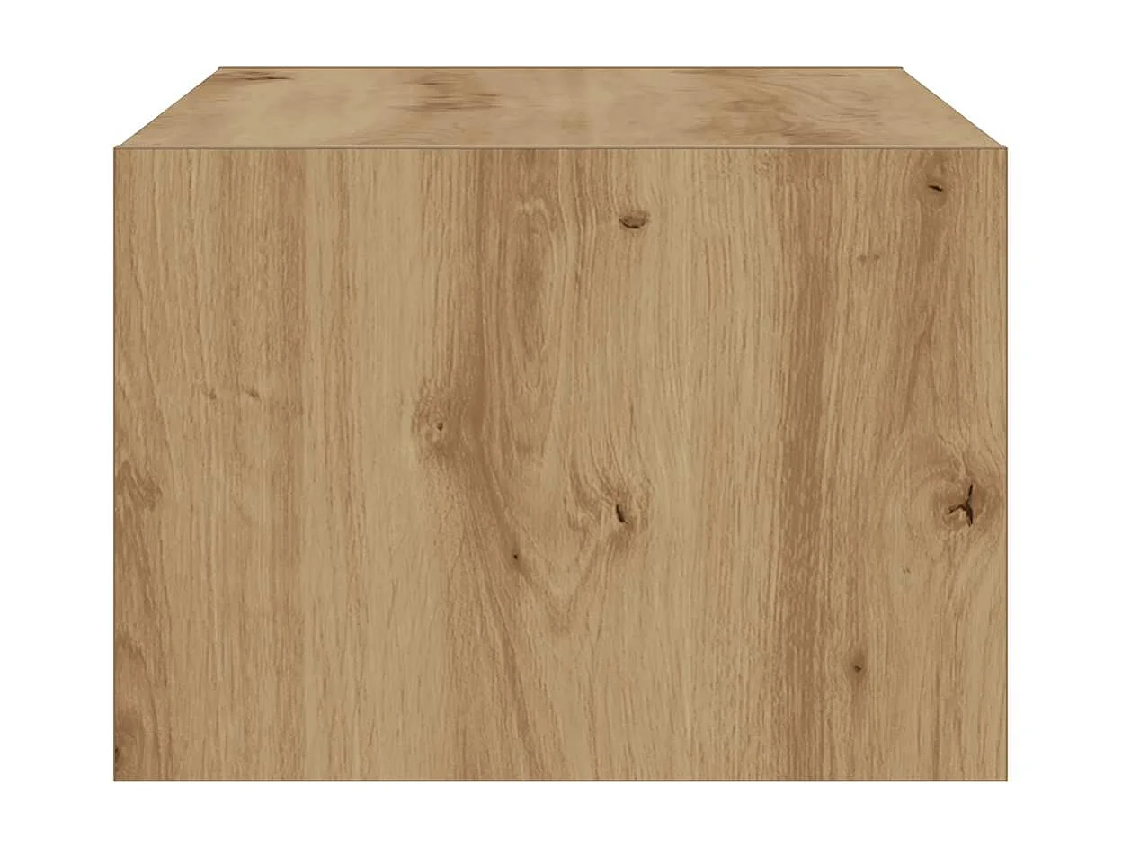 Meuble TV avec lumières LED chêne artisanal 75x35,5x25 cm