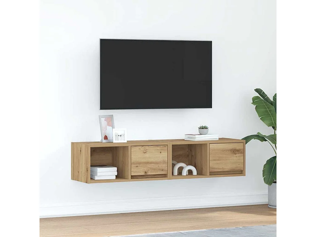 Meubles TV 2 pcs chêne artisanal 60x31x25,5cm bois d'ingénierie