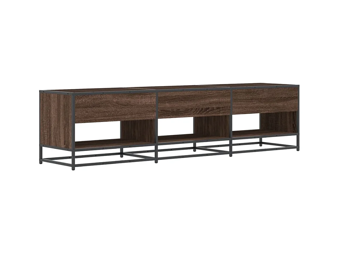 Meuble TV chêne marron 180x40x46 cm bois d'ingénierie