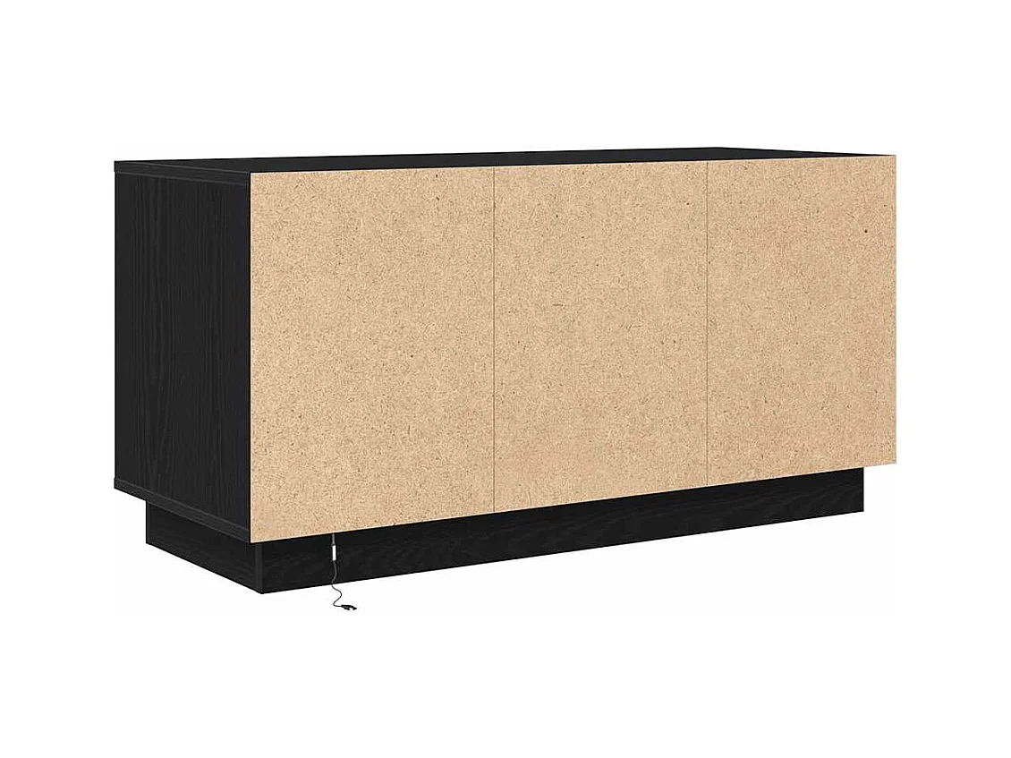 Meuble TV avec lumières LED chêne noir 100x41x50 cm