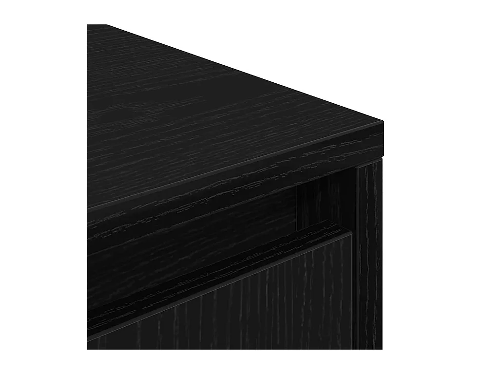 Meuble TV avec lumières LED chêne noir 100x41x50 cm