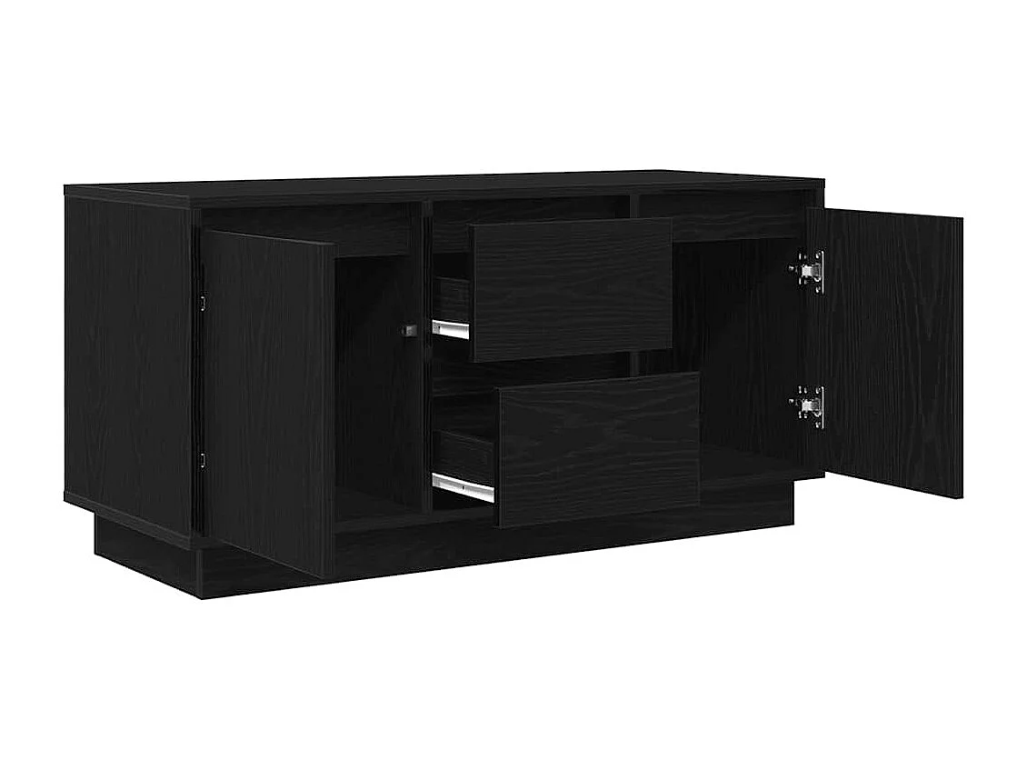 Meuble TV avec lumières LED chêne noir 100x41x50 cm