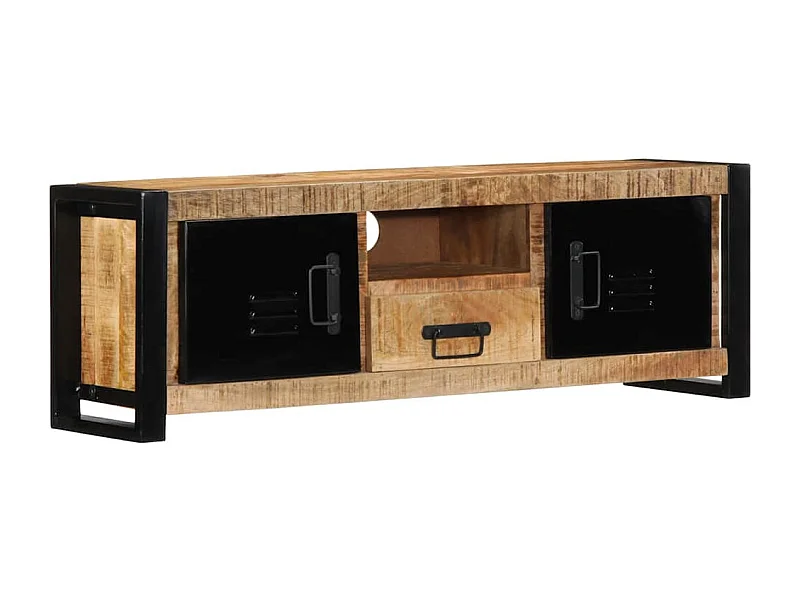 Mobile Porta TV 100x30x35 cm in Legno Massello di Mango Grezzo