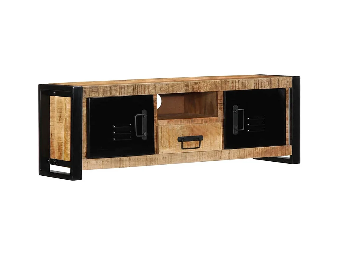 Mobile Porta TV 100x30x35 cm in Legno Massello di Mango Grezzo