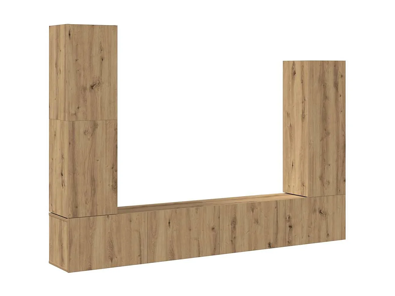 Ensemble de meuble TV mural 4 pcs chêne artisanal