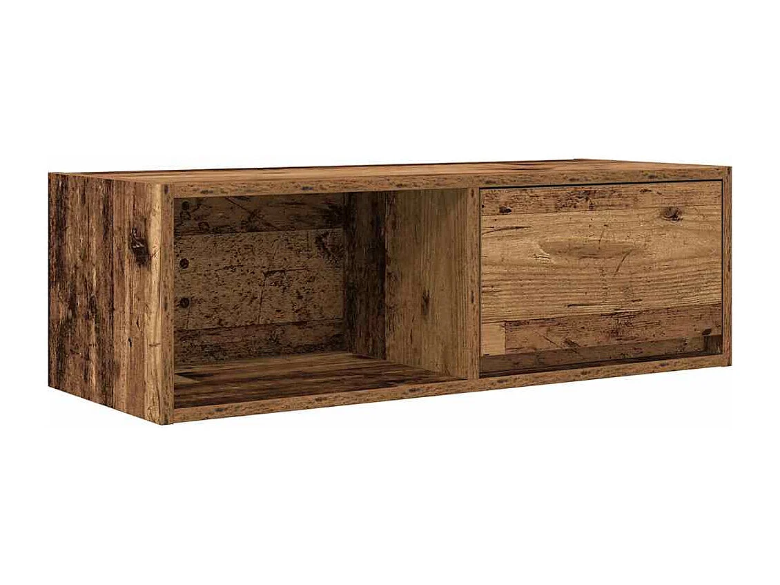 Meubles TV 2 pcs vieux bois 80x31x25,5 cm bois d'ingénierie
