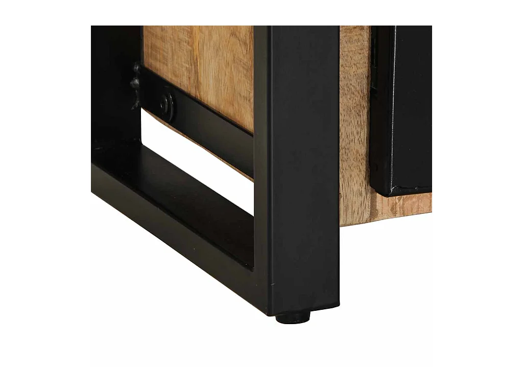 Meuble TV 100x30x40 cm bois massif de manguier brut