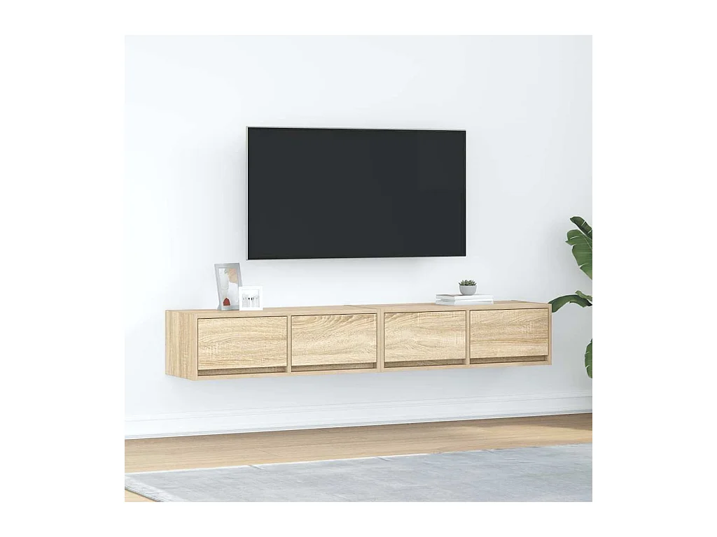 Mobili TV 2 pz Rovere Sonoma 80x31x25,5 cm in Legno Multistrato