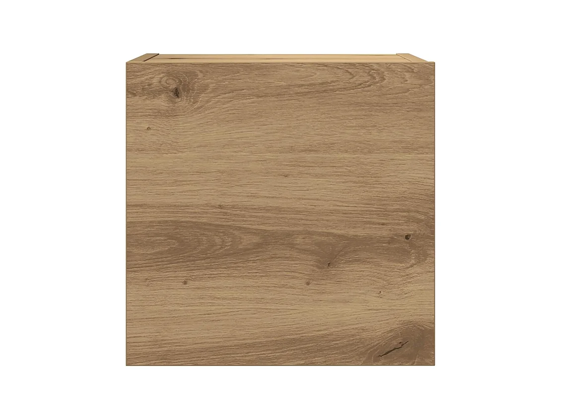 Set Mobile TV 7 pz Montato a Parete Rovere in Legno Multistrato