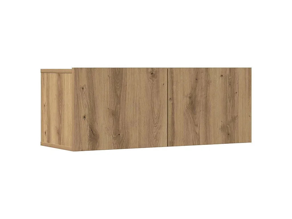 7-tlg. TV-Schrank-Set Wandmontage Artisan-Eiche Holzwerkstoff