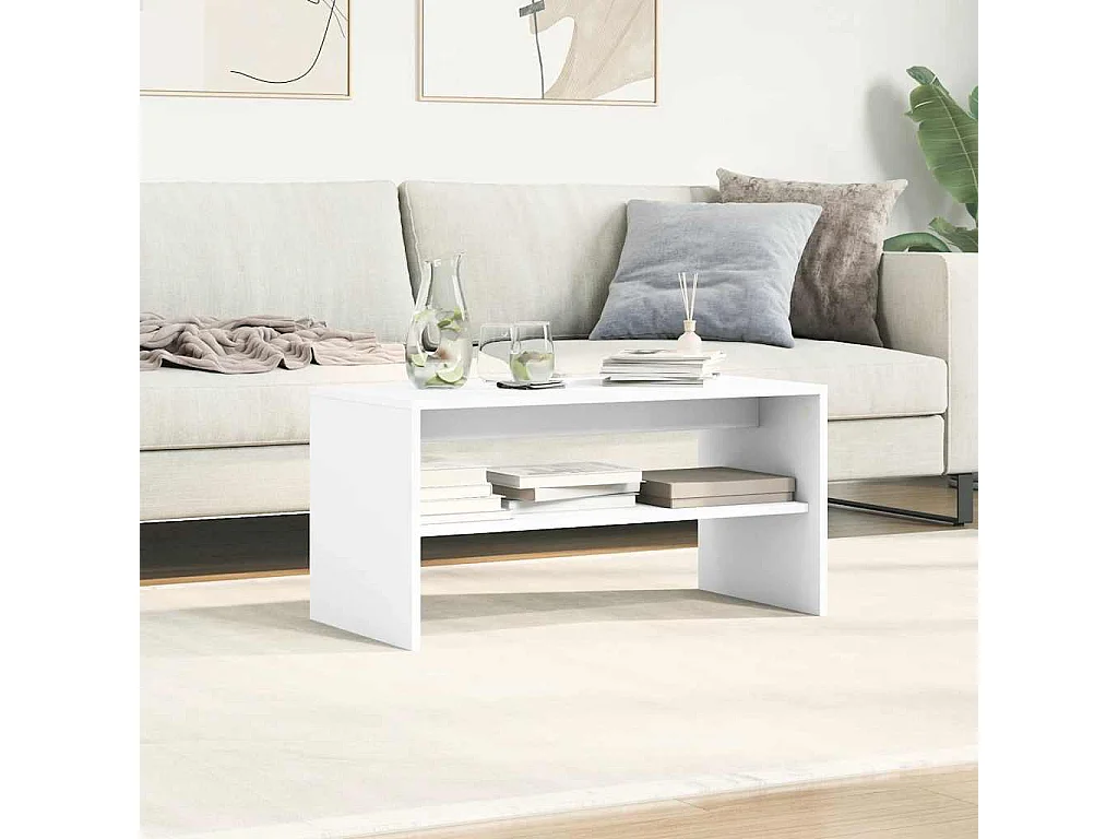 Mueble para TV madera contrachapada blanco 80x40x40 cm