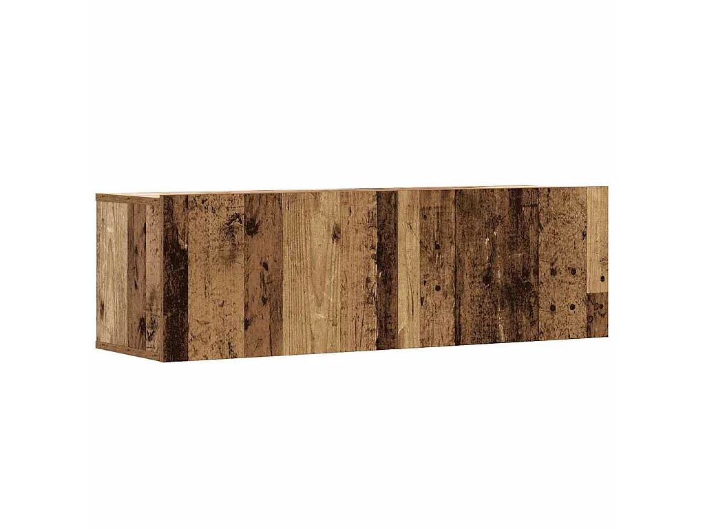 8-delig Tv-meubelset wandmontage bewerkt hout oud houtkleurig