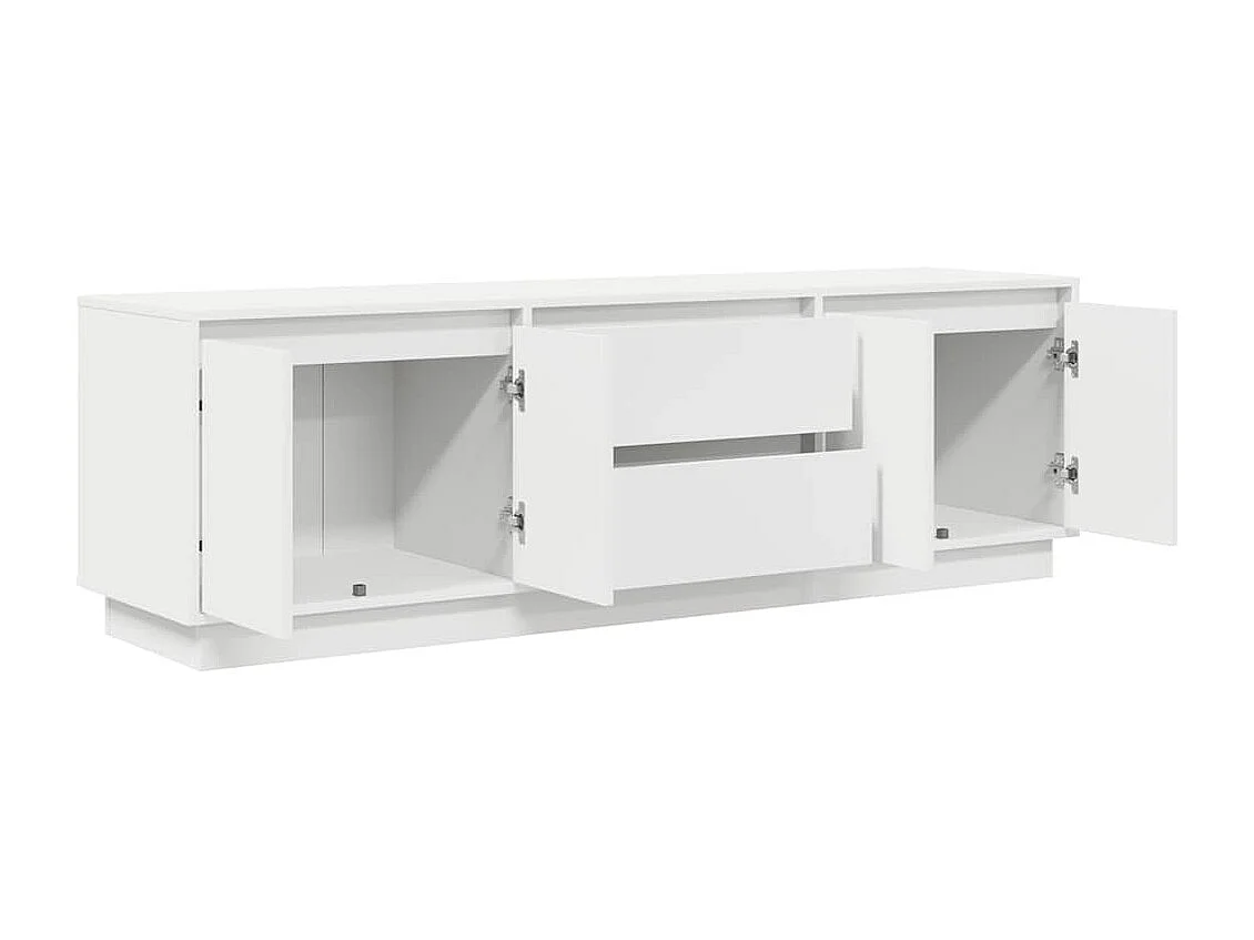 Mueble de TV con luces LED blanco 160,5x41x50 cm