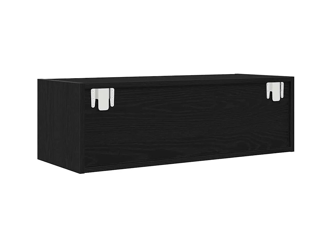 Meuble TV 2 pcs chêne noir 80x31x25,5 cm bois d'ingénierie