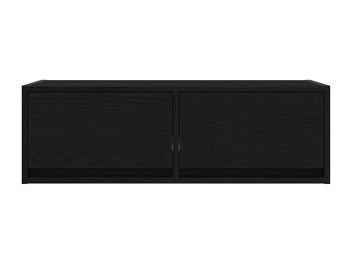 Meuble TV 2 pcs chêne noir 80x31x25,5 cm bois d'ingénierie