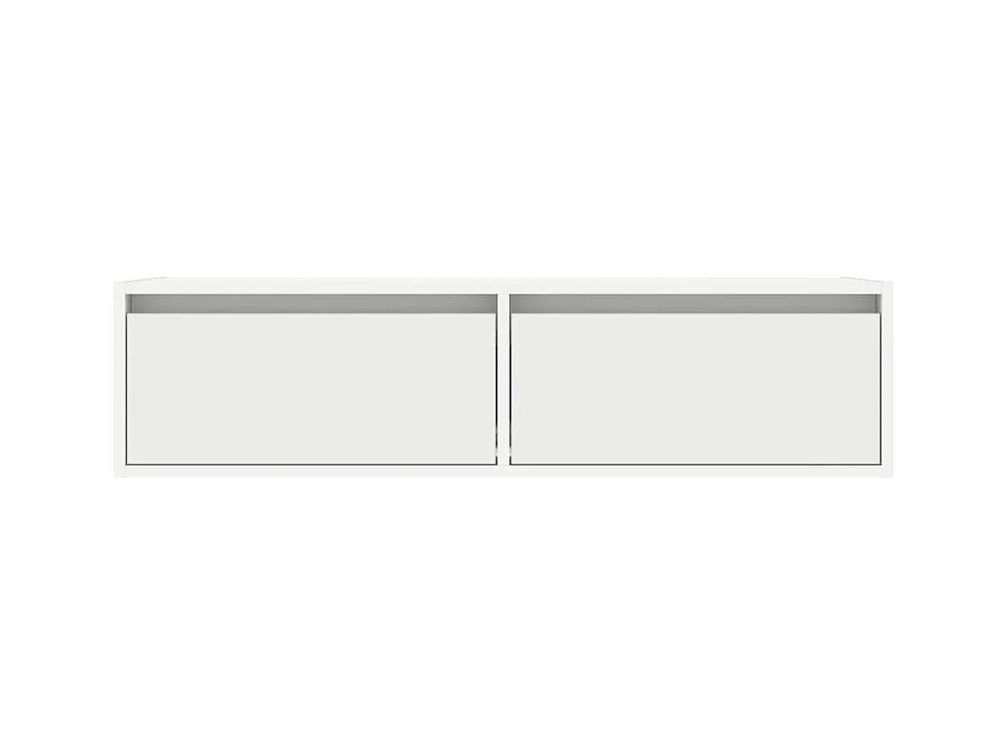 Móvel de TV com luzes LED 100X35,5x25 cm branco