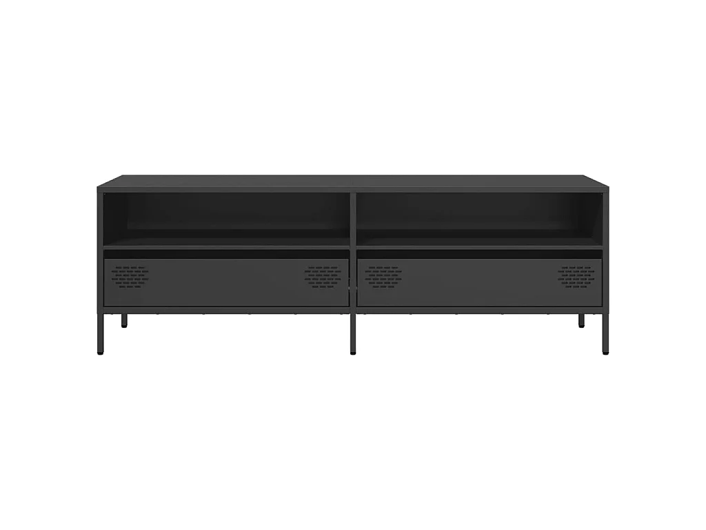 Tv-meubel 135x39x43,5 cm koudgewalst staal zwart