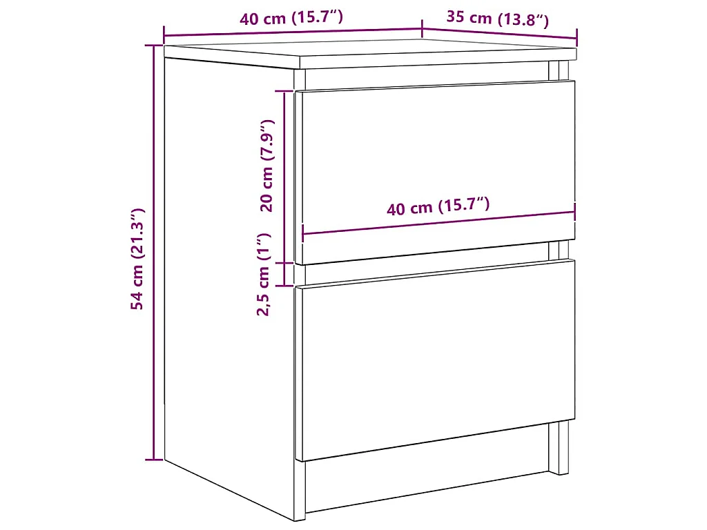 Meuble TV sonoma gris 40x35x54 cm bois d'ingénierie