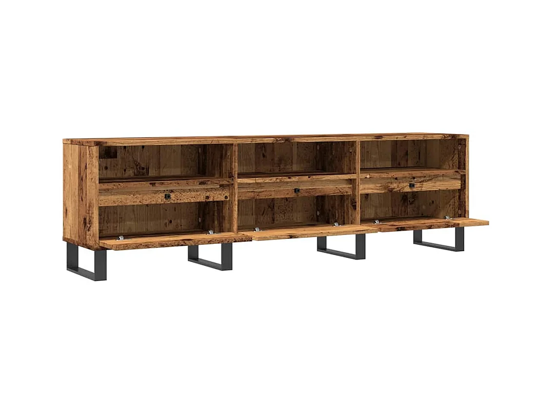 Meuble TV vieux bois 150x30x44,5 cm bois d'ingénierie