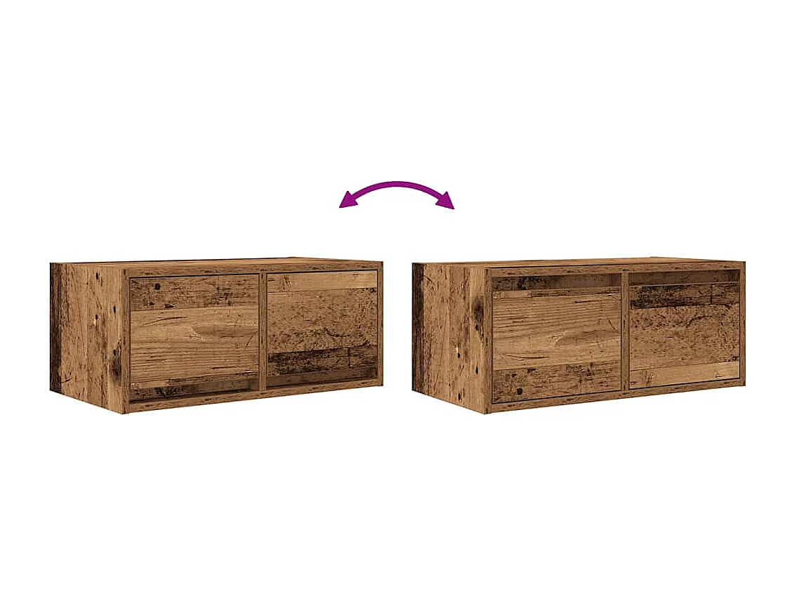 TV-Schränke 2 Stk. Altholz-Optik 60x31x25,5 cm Holzwerkstoff