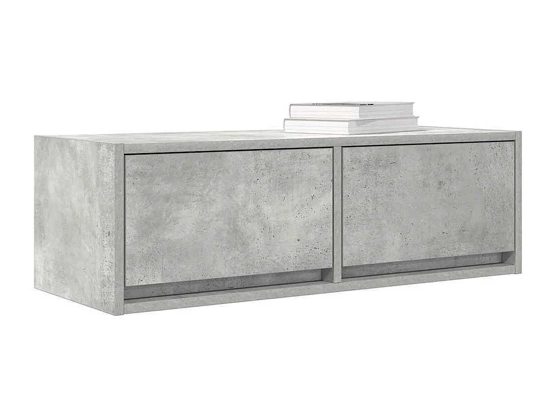 TV-Schränke 2 Stk. Betongrau 80x31x25,5 cm Holzwerkstoff