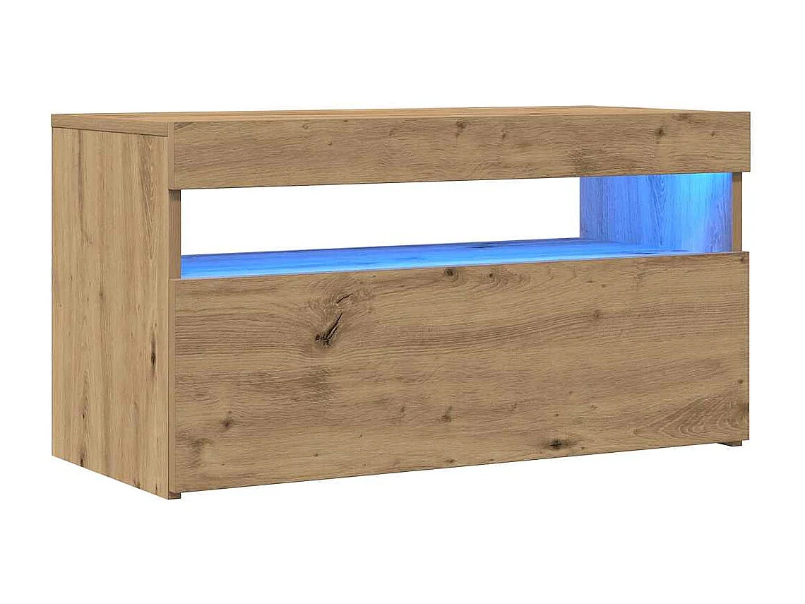 TV-Schrank mit LED-Leuchten Artisan-Eiche 75x35x40 cm