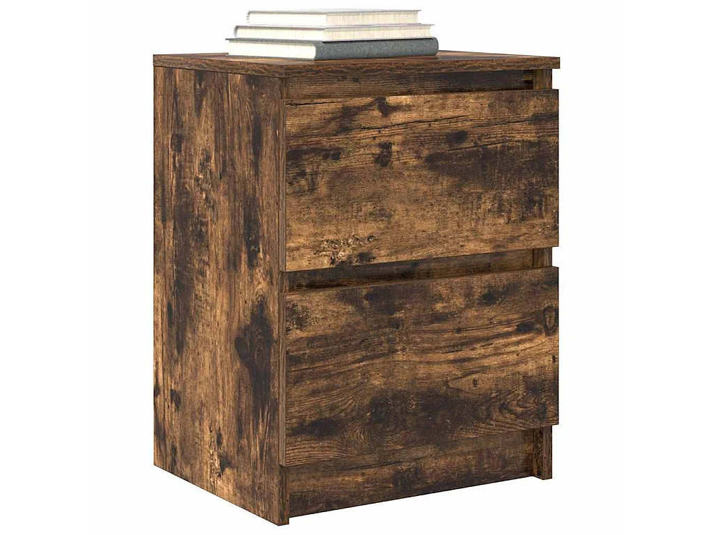 Meuble TV chêne fumé 40x35x54 cm bois d'ingénierie