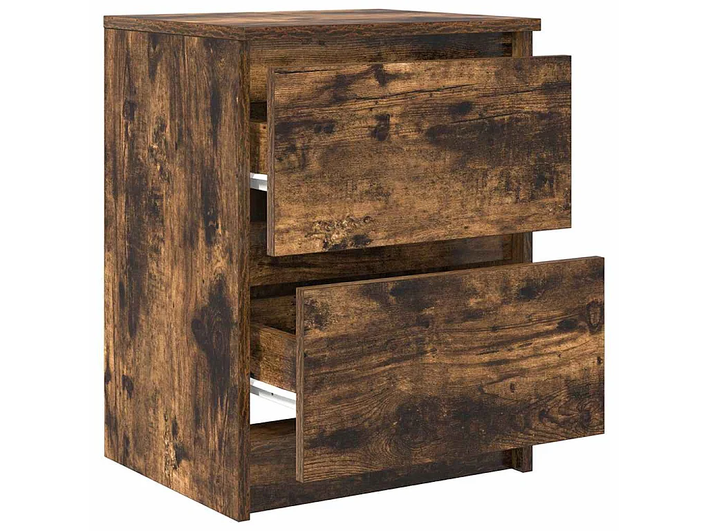 Meuble TV chêne fumé 40x35x54 cm bois d'ingénierie
