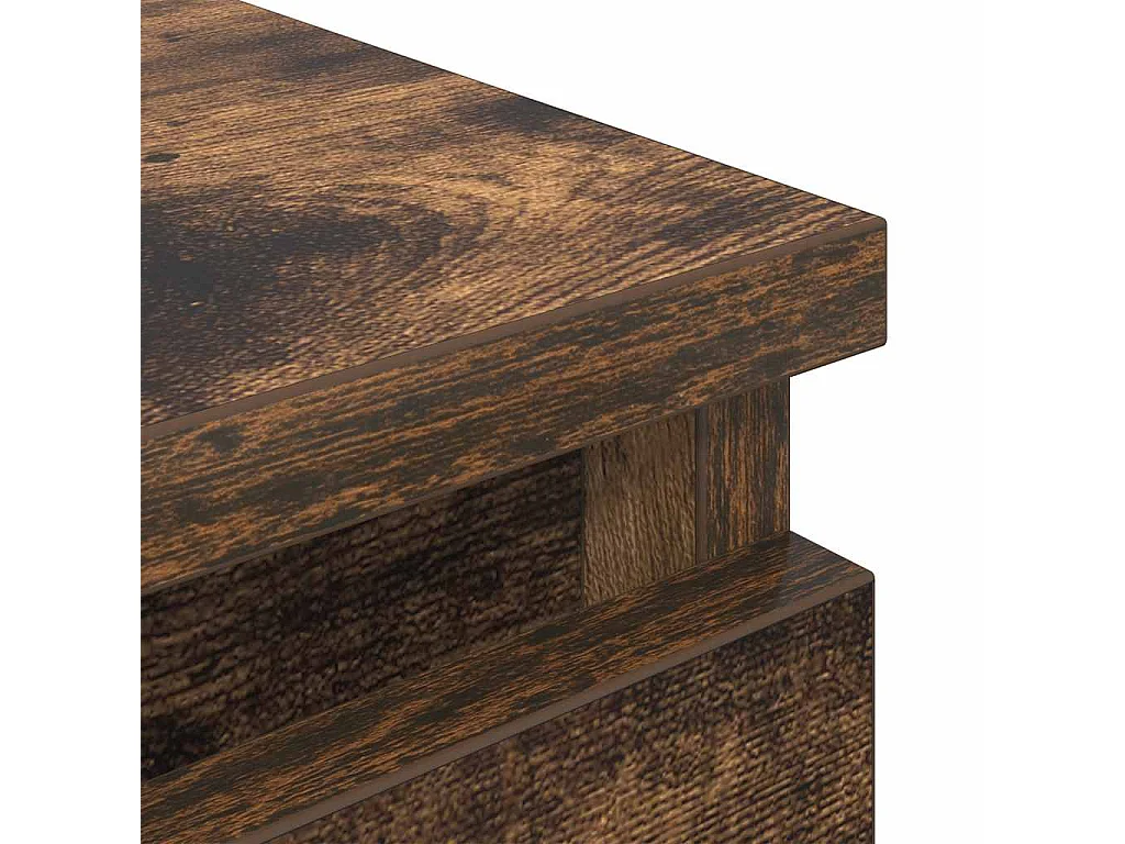 Meuble TV chêne fumé 40x35x54 cm bois d'ingénierie