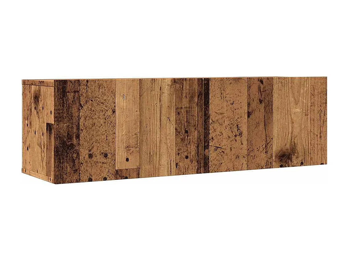 Meubles TV muraux 2 pcs vieux bois 100x30x30 cm