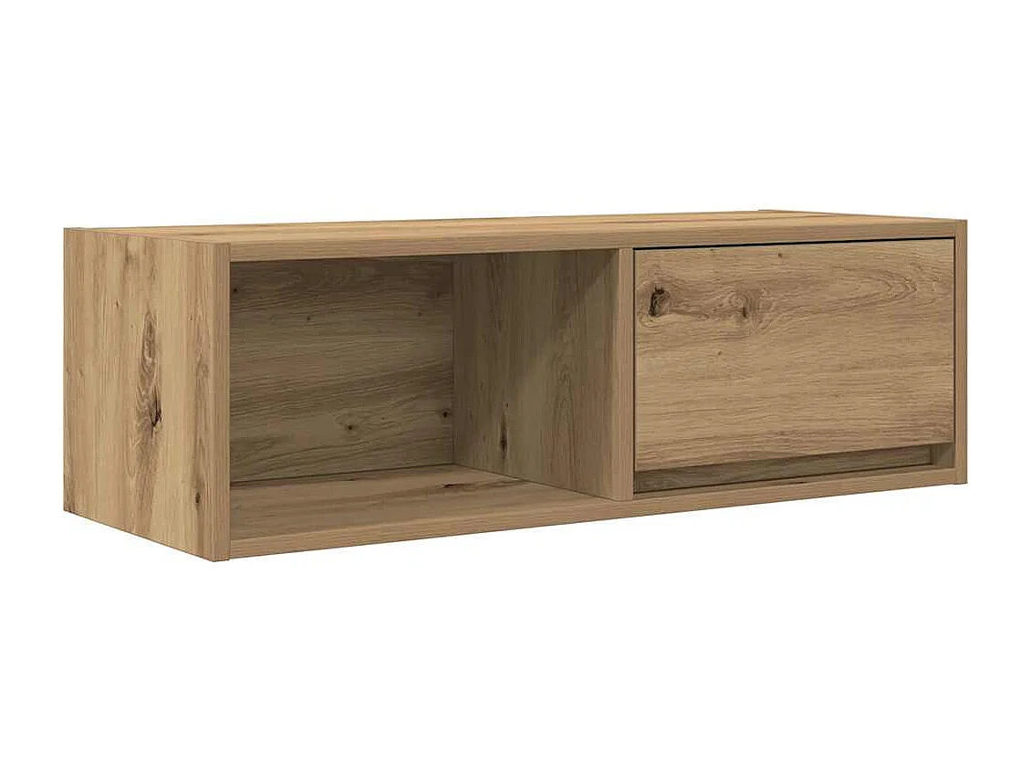 Meuble TV 2 pcs chêne artisanal 80x31x25,5 cm bois d'ingénierie