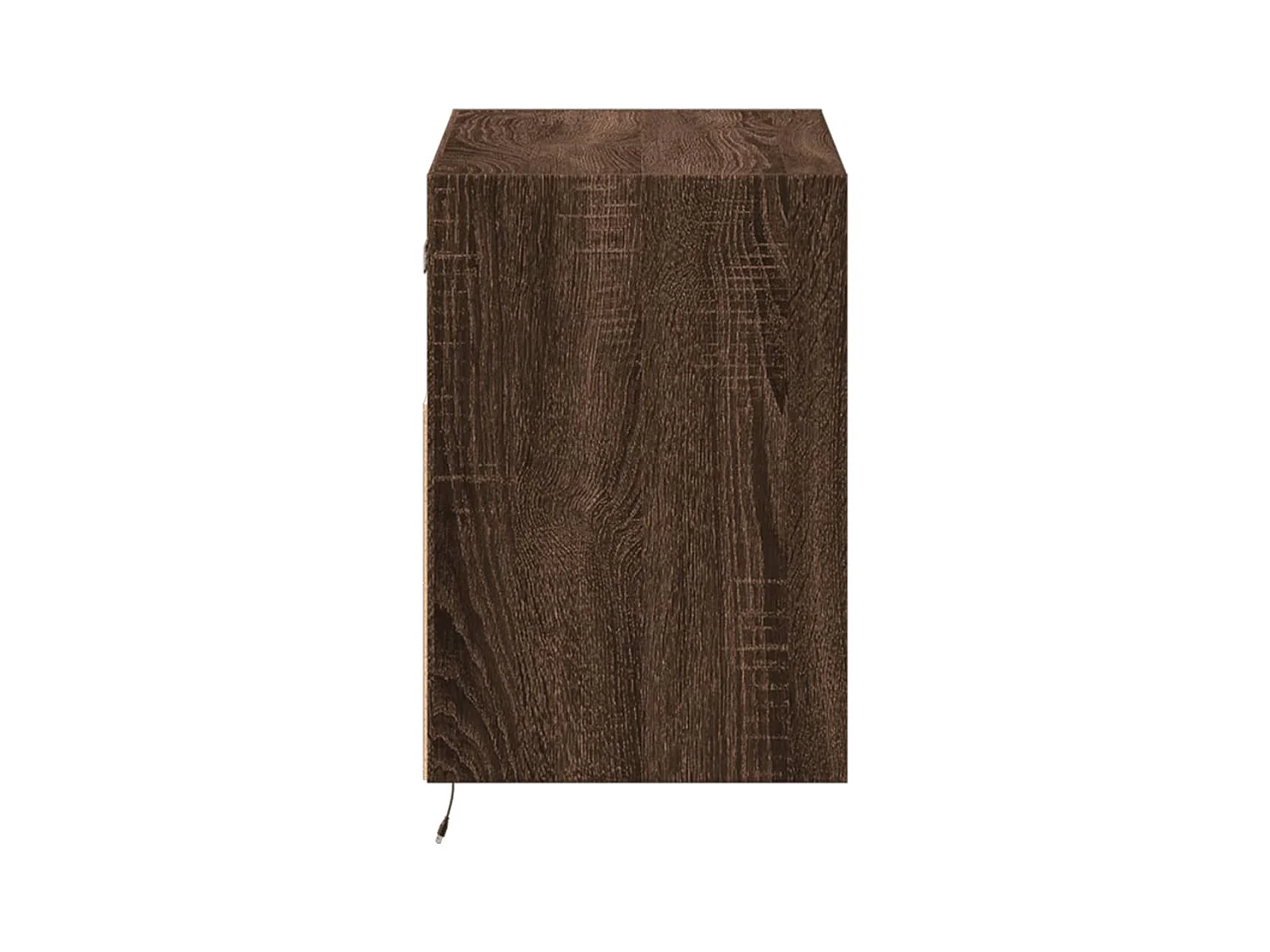 Meuble TV mural avec lumières LED chêne marron 80x31x45 cm