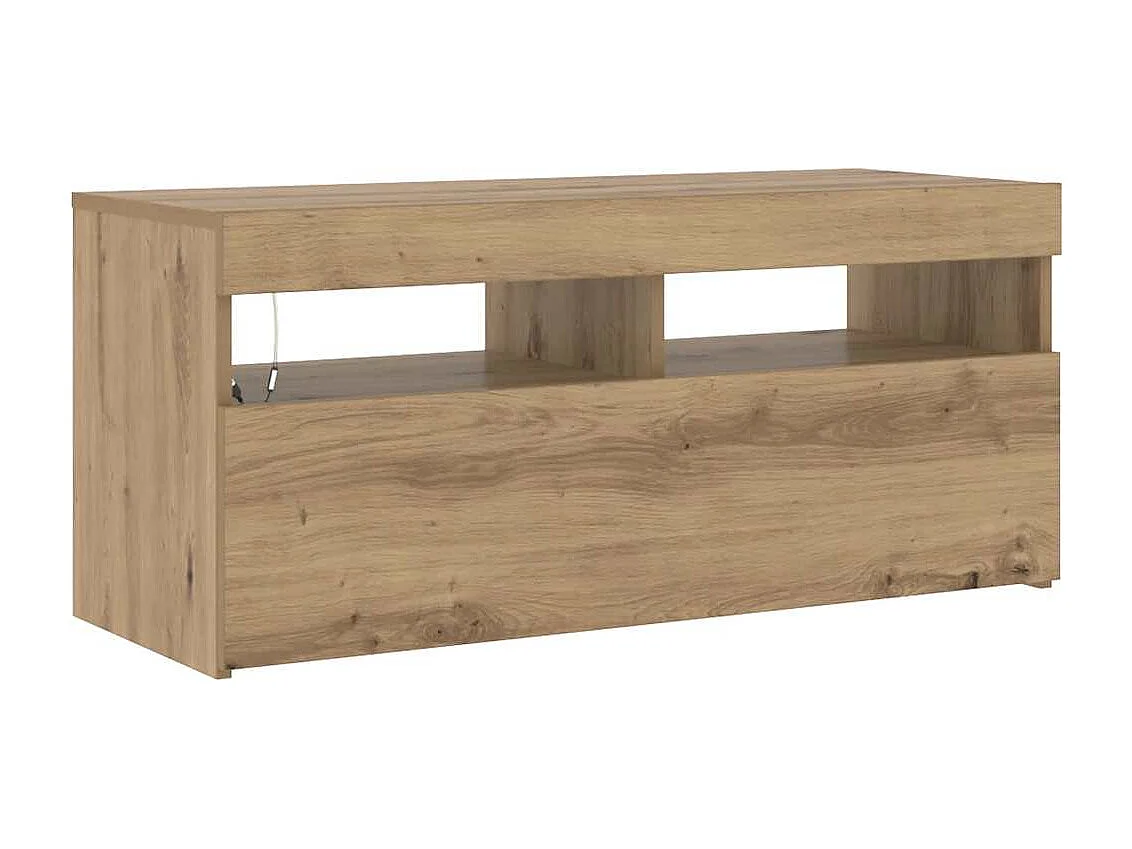 TV-Schrank mit LED-Leuchten Artisan-Eiche 90x35x40 cm