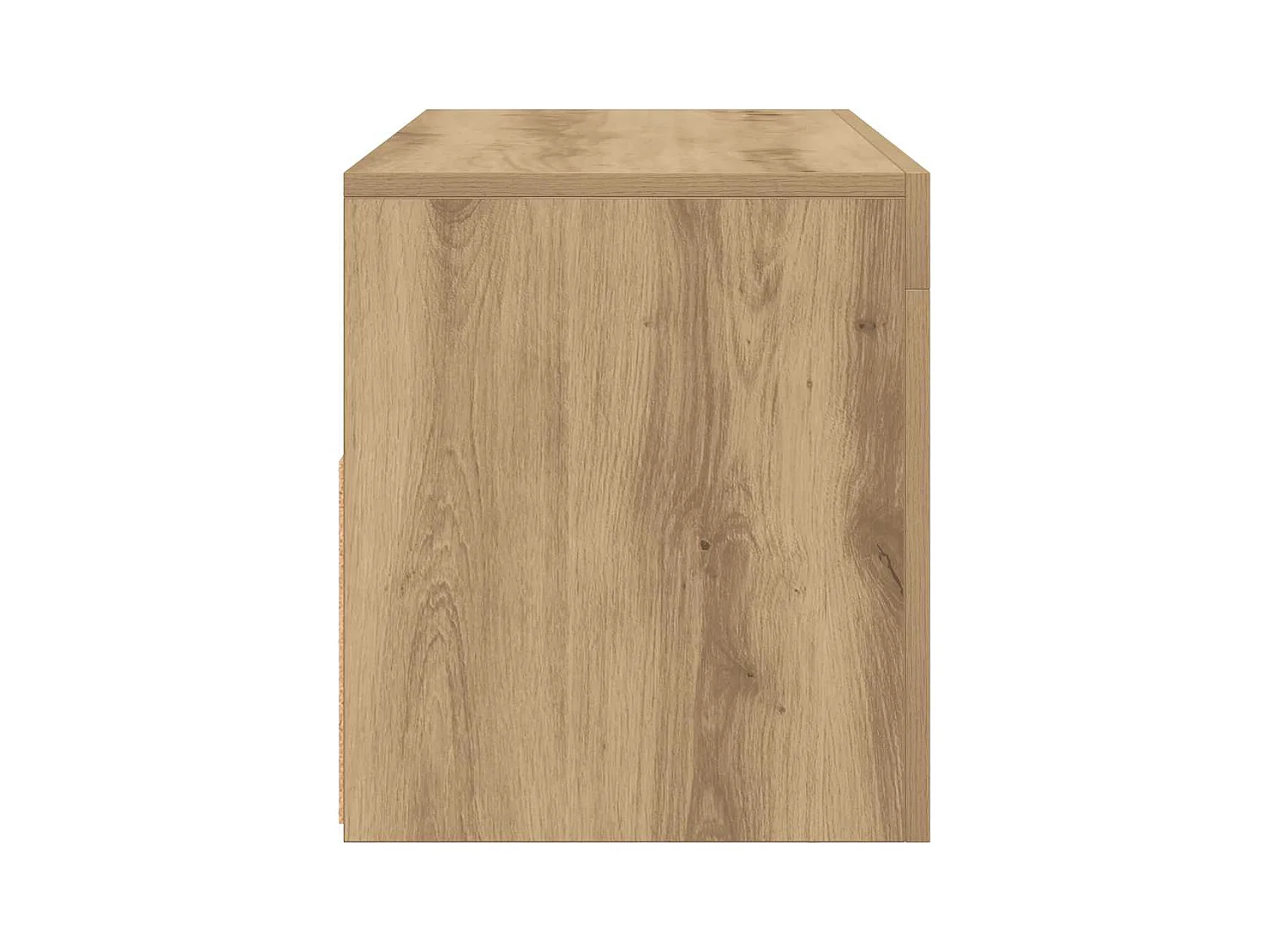 Meuble TV avec lumières LED chêne artisanal bois d'ingénierie