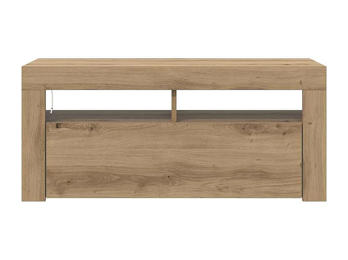 TV-Schrank mit LED-Leuchten Artisan-Eiche 90x35x40 cm