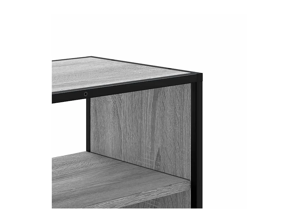 Meuble TV sonoma gris 80x31x39,5 cm bois d'ingénierie et métal
