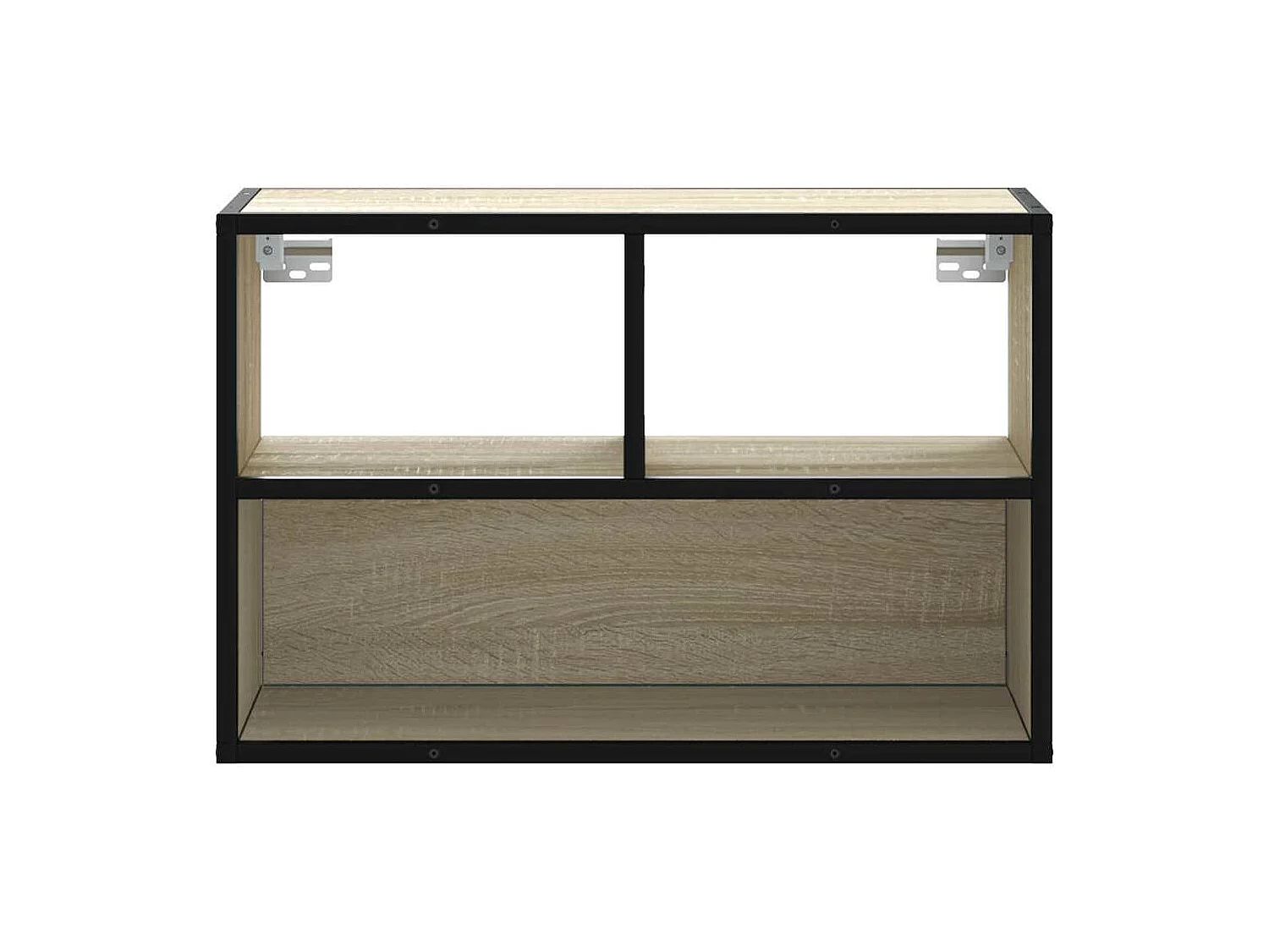 Tv-meubel 60x31x39,5 cm bewerkt hout metaal sonoma eikenkleurig