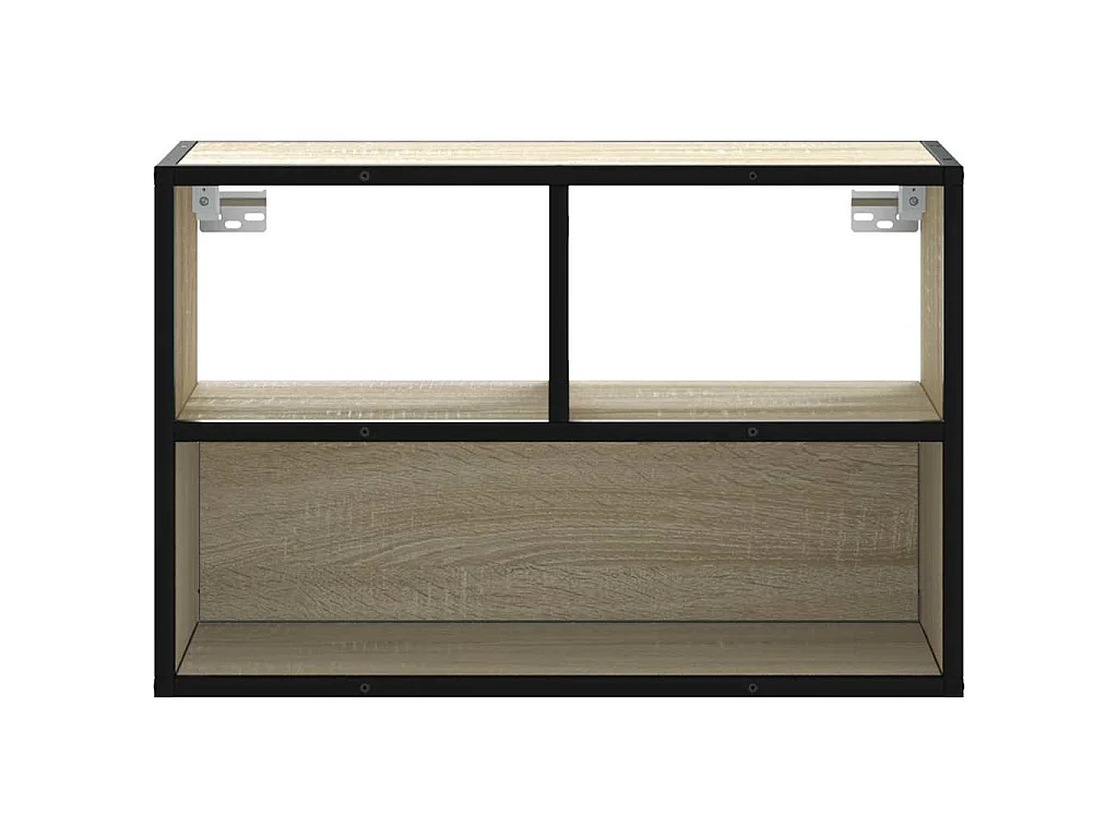 Meuble TV chêne sonoma 60x31x39,5 cm bois d'ingénierie et métal