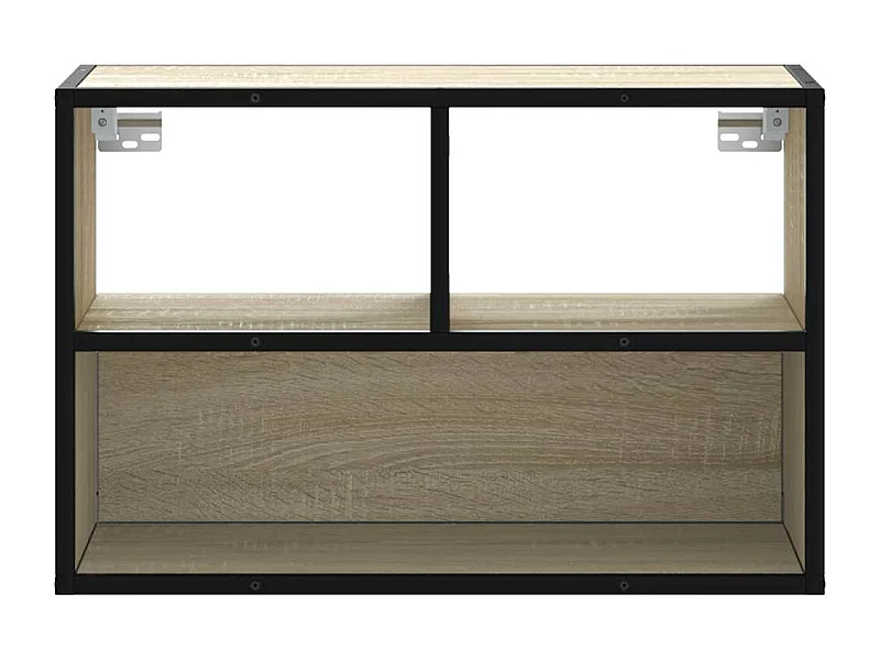 Tv-meubel 60x31x39,5 cm bewerkt hout metaal sonoma eikenkleurig