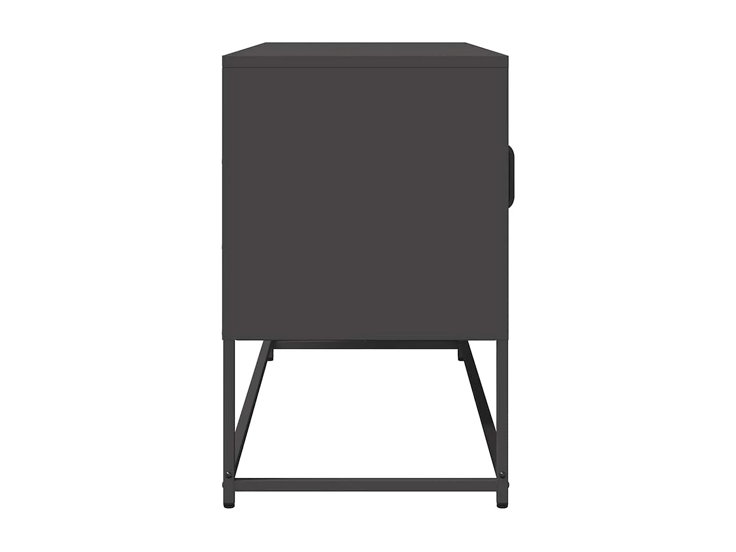 Mobile TV Nero 100,5x39x60,5 cm in Acciaio Laminato a Freddo