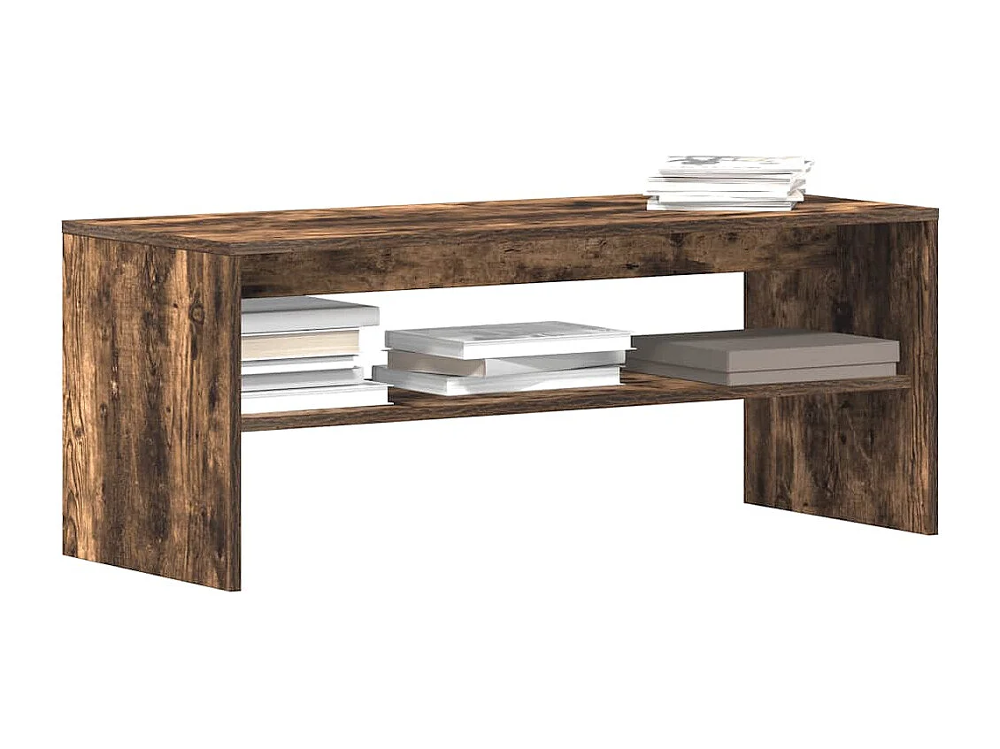 Mobile Porta TV Rovere Fumo 100x40x40 cm in Legno Multistrato