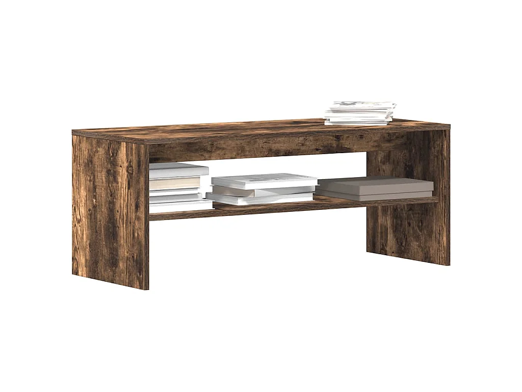 Tv-meubel 100x40x40 cm bewerkt hout gerookt eikenkleurig